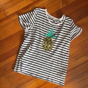 JCREW collectors T - sequin pineapple